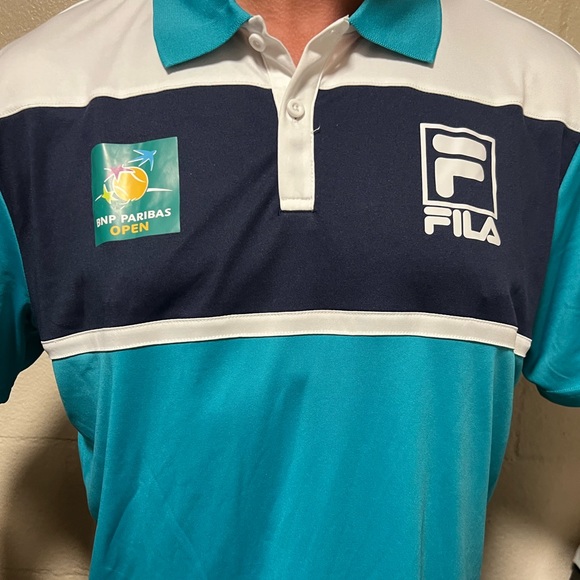 BRAND NEW - MENS COLLARED FILA SHIRT - BNP OPEN OFFICIAL SHIRT - Picture 6 of 7